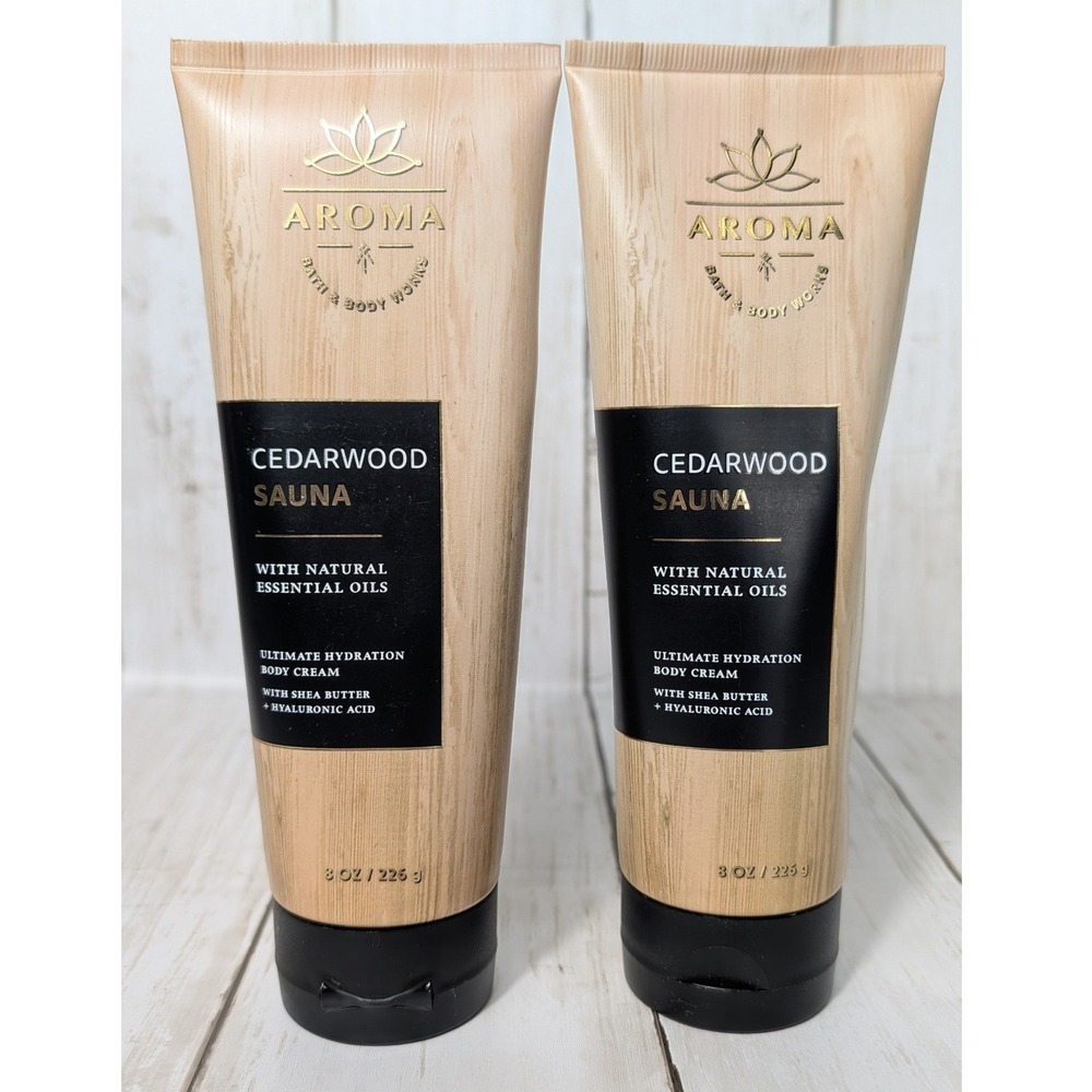 Bath & Body Works Body Cream Cedarwood Sauna Aroma Patchouli 2-Pack New